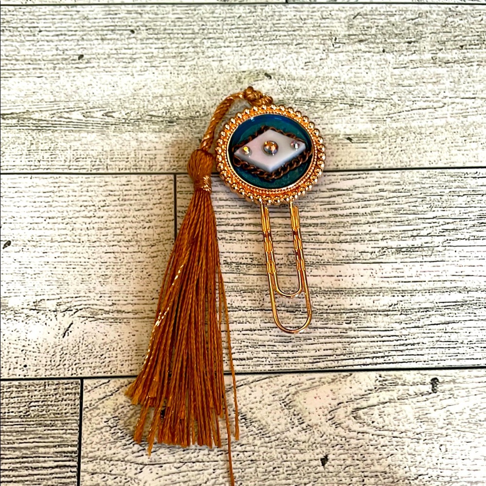 Rose Gold Handcrafted Bookmark with Tassel